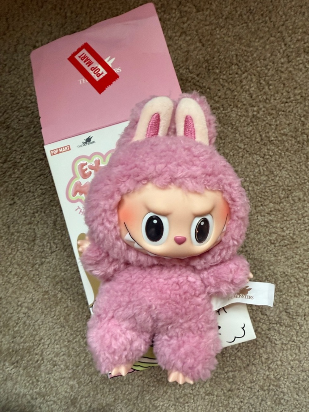 Pop Mart labubu Exciting Macaron Opened box- Lychee berry one